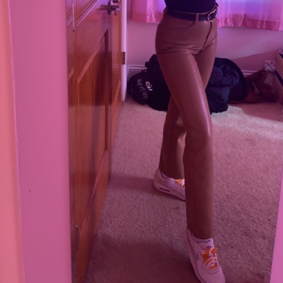 Aritzia Pants & Jumpsuits Aritzia Melina Vegan Leather Pants In Color Constant Camel And